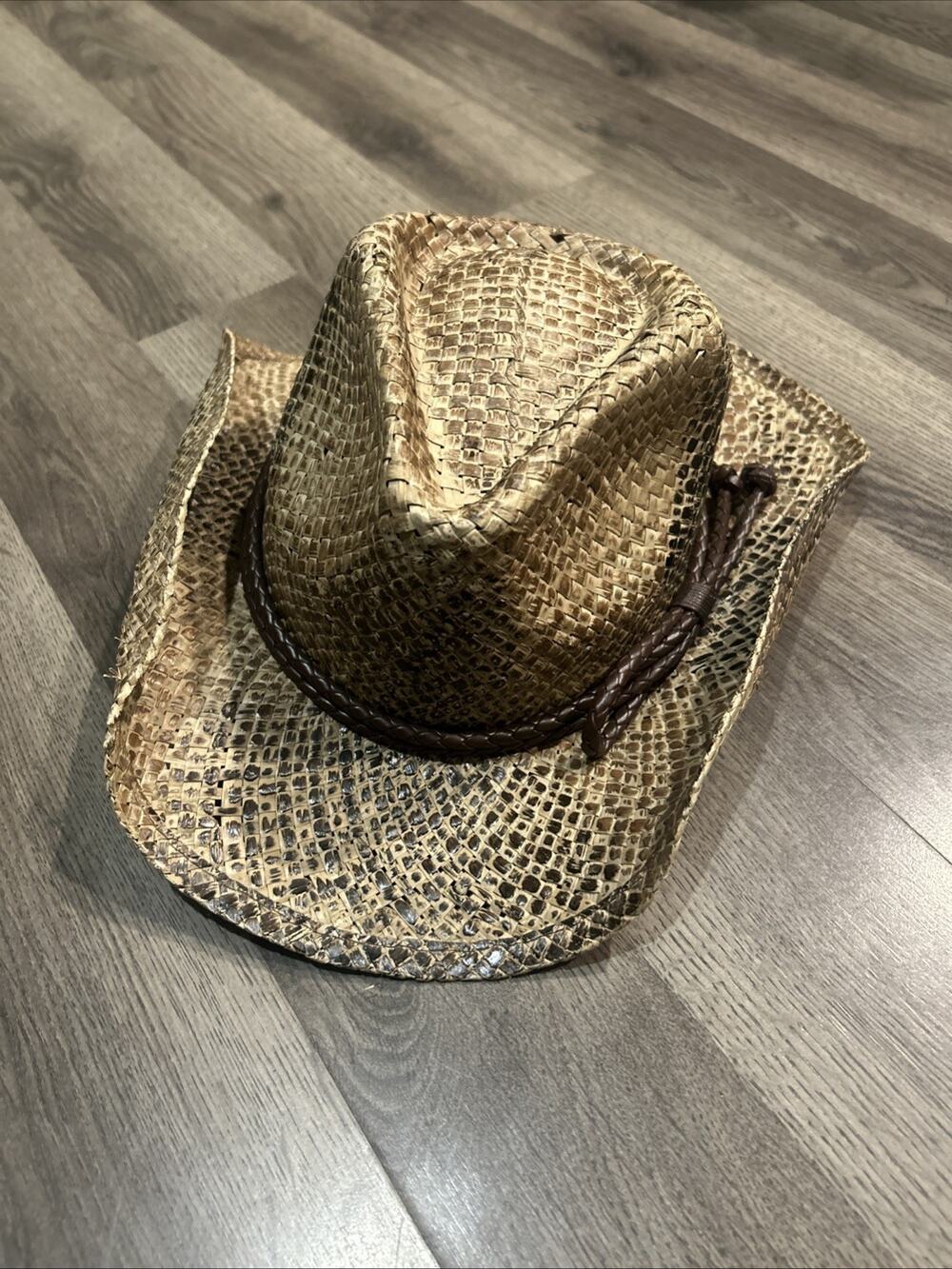 Dorfman Pacific Co western hat Brown Snake Skin Look